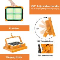 FACTORLED FOCO LED SOLAR PORTATIL BATERIA RECARGABLE, POTENCIA 25W, COLOR DE LUZ SELECCIONABLE, CARGA SOLAR Y USB, ORIENTABLE Y MAGNÉTICO, PERFECTO PARA JARDIN, PATIOS, GARAJES, COCHE, CAMPING... - details 3