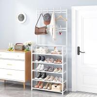 Perchero para almacenamiento de ropa y sombreeos, estante de secado para zapatos, sombrero, muebles, 5 pisos, sala de estar y entrada, dormitorio, organizador de hogar - details 3
