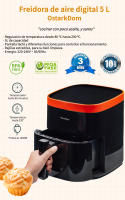 OstarkDom Freidora de aire sin Aceite 5L, Panel táctil, Freidora de aire caliente, 5 L, 10 programas preestablecidos, Regulable hasta 200 ° C, Temporizador 60 minutos, Apagado automático, 1400W - details 0