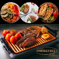 STARLYF Barbacoa eléctrica Smokefree Grill Copper, 1250W, Revestimiento de cobre antiadherente, Cocción uniforme, Termostato Ajustable - details 0