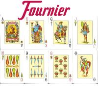 Fournier Baraja poker español de 55 cartas Juego mesa Jugar Rabino Ramundino Canasta Remigio Familia Adultos Camping Piscina Playa En celofán Reverso rojo o azul Calidad media Casino Divertido Diversión 3 monos o jokers Bufón - details 2