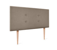 DHOME Cabecero de Polipiel o Tela Acualine con 2 Hileras de Botones Colores Cabezal Tapizado Cama Lujo (Tierra Tela) - details 6