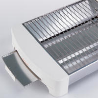 Jata Tostador Horizontal Plano Parilla de Acero Inoxidable con 2 Barras de Cuarzo Gran Superficie Bandeja Recogemigas Extraíble 400 W - TT587 - details 2