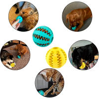 Pelota para Perros con Función de Cuidado Dental,  Bola de Caucho Natural para Perros, Puntos para golosinas, Robusta Pelota de 7 cm de diámetro, Juguete para Masticar Interactivo, Pelota para Entrenamiento - details 2