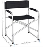 GREATOOL Silla Director Aluminio Director Negro en Aluminio y Poliéster Tela Oxford 54X45X78CM Extra Large - details 0