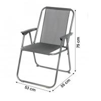Maxia Market Silla de Playa Plegable con Reposabrazos de Acero Cayo Ancho de Exteriores Resistente y Cómoda - details 6