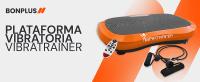Bonplus BP | Plataforma Vibratoria | Vibratrainer | Mando a Distancia | Plataforma de Vibración | Fitness | para Adelgazar | Tonificador de músculo | 5 programas | 99 Niveles de Intensidad | con Bandas de Tensión - details 0