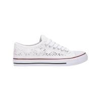 Zapatillas Mujer bajas   Encaje blanco, Zapatos deportivas plana de crochet. Elegante y femeninas para completar tus looks. - details 0
