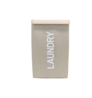 STARLEY-Cesto para la ropa con estampado de letra con tapa 34x34x55cm - details 0