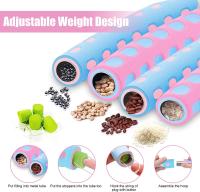 Hula Hoop Aro de fitness Profesional para Adulto de Gimnasio 6 Secciones Desmontable, Tubo de Acero Inoxidable, Cubierta con Goma Espuma, Ahuecado por Dentro para Rellanar Peso, Hasta 4 Kg Aro deportivo para adelgazaK, Rosa Azul - details 5