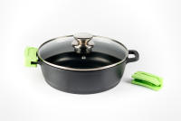 VIER Cacerola 32cm Aluminio Fundido Antiadherente Full Induction Asas Silicona - details 2