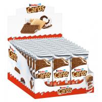 Kinder Cards 30 unidades - Crujientes galletas extra finas de barquillo con leche y chocolate y rellenas de cremosa leche y avellanas. Como el relleno va protegido por la galleta, es resistente al calor. - details 0