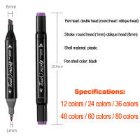 Art Markers Rotulador permanente de graffiti con doble punta, Juegoderotuladoresdedoblepuntaparaestudiantes,Setde36/60/80/120colores,marcadoresdeanimaciónparamarcapáginas,dibujo,pintura,suministrosdearteescolar, pintar, subrayar - details 2