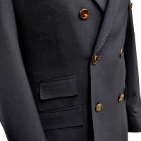 Traje cruzado solapa de pico  BLANCO NUMERO UNO color azul marino.Corte slim fit.Elegancia a la ultima moda. - details 1