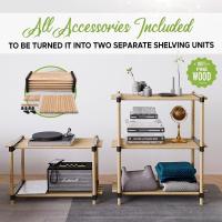 STARLEY-Organizador de estantes de almacenamiento de madera, fácil de instalar, estante de pie de baño, ligero, sin tornillos. 2, 3 ,4 y 5 niveles, unidades ajustables, unidad de estantería de pino de alta calidad - details 4