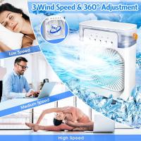 Ventilador de aire acondicionado portátil, minienfriador de aire evaporativo, con luces Led de 7 colores, temporizador de 1/2/3 horas, 3 velocidades de viento，Envio desde España - details 1