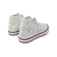 Zapatillas Altas de  Mujer Encaje blanco, Zapatos deportivas plana de crochet. Elegante y femeninas para completar tus looks. - details 2