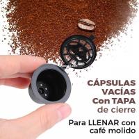 Cápsulas de Café Recargable Reutilizable para Cafetera Nespresso, Más de 200 Veces de Usos para Reemplazo, Con 5 pcs Capsulas 1 Cuchara de Café y 1 Cepillo de Limpieza, capsulas de cafe reutilizables - New Planet Home - details 1