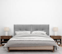 DHOME Cabecero de Polipiel o Tela AQUALINE Pro cabeceros Cabezal tapizado Cama Lujo (Gris Tela) - details 11
