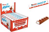 Chocolatina Kinder Maxi - FECHA CONSUMO PREFERENTE 25.07.2025 - Barrita de chocolate con leche Kinder rellena de crema de leche - Cada barrita pesa 21 gramos y va envuelta individualmente - Caja de 36 chocolatinas - details 0