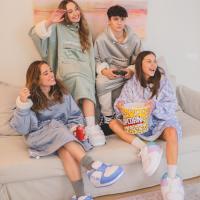 Flamingueo Batamanta Sudadera Manta Manta con Mangas y Capucha Mantas para Sofa Manta Polar Batamanta Hombre Manta Sofa Invierno Regalos Originales para Mujer Bata Manta Unisex - details 0