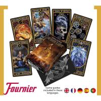 Fournier Tarot Dragón Ilustraciones de Anne Stokes 78 cartas Fantasía y magia Instrucciones en español, inglés, francés, alemán y portugués Adultos Juego mesa Jugar Esotérico Esoterismo Aprender Cartas fáciles Fácil Tirada Adivinatorio - details 1