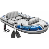 INTEX - Barca Hinchable Excursion 4 con 2 Remos Aluminio Para 4 Personas 315 x 165 x 43 cm Aqua Marina Rio Pantano - details 1