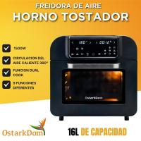 Freidora de aire, Horno sobremesa multifuncional, tostador, Dual Cook, Pantalla táctil, 1500W, Capacidad 16 Litros, regulable hasta los 230°, temporizador de hasta 2 horas, 9 recetas disponibles, accesorios incluidos - details 0