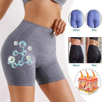30x35x38cm Pantalones cortos de Control de barriga para mujer, Shorts moldeadores de iones de Color sólido, Shorts adelgazantes de turmalina, moldeadores de restauración de fibra - details 10