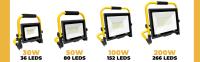 Foco de Trabajo LED, Luz de Inundación Blanca 6000K, Panel Giratorio 360º, Impermeable IP65, Plegable - details 1