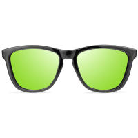 VOOGLERS - POLARIZED UNIQUE Boreal Sky Gafas de Sol Polarizadas Para Hombre y Mujer Unisex, Sol, Polarizadas, UV400, Cristales Lentes Espejo Verde, Moda / Verano, Montura Negra Brillo - details 1