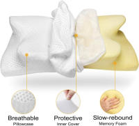 Almohada de Espuma Viscoelástica SANDALFON para Dormir de Lado y de Espalda con Soporte Óptimo para la Cabeza - details 1