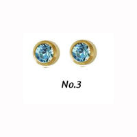Unidad de piercing para el cuerpo, joyería de acero quirúrgico, Gema cz, color plateado, 16g, tragus, cartílago, 1 par - details 9