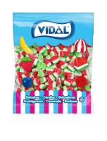 Gominolas Vidal Mini Tajadas Sandía bolsa 1 Kg - Refrescantes golosinas con forma de tajada de sandía recubierta de chispeante polvo pica en tamaño mini - Sin Gluten y sin Grasa - details 1