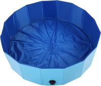 UNUSUAL- Piscina Plegable para Perros Piscina Azul 80x20 cm /120x30 cm Baño para Mascota Bañera para Perros Gatos, Verter Agua Fácilmente Perro Baño Piscina permite que Las Mascotas se Diviertan durante la Ducha Verano SOY-4009 - details 0