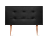 DHOME Cabecero Capitone Tapizado Polipiel o Tela Acualine con 8cm de Grosor Cabezales de Cama Acolchado Capitoné Cabeceros de Cama (Negro Polipiel) - details 8