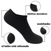 Aicasa Calcetines Cortos de Algodón para Mujer y Hombre ,Calcetínes tobillero , Transpirables para Verano y todo los dia Pack 6 -12Pares Gimnasio/Padel/Deporte/Correr/Futboll - details 0