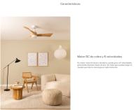 Create - Ventilador de Techo DC Silencioso con Aspas de Madera Natural y Función Invierno/Verano - WIND CURVE - details 1