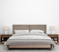 DHOME Cabecero de Polipiel o Tela AQUALINE Pro cabeceros Cabezal tapizado Cama Lujo (Tierra Tela) - details 11