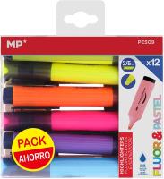 12UDS Marcador Pastel Y Fluorescente, Subrayadores Punta Biselada Estuche Marcadores Multicolor, Envío  Rápido Desde España - details 5