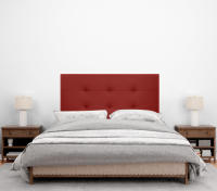 DHOME Cabecero Capitone Tapizado Polipiel o Tela Acualine con 8cm de Grosor Cabezales de Cama Acolchado Capitoné Cabeceros de Cama (Rojo Polipiel) - details 2