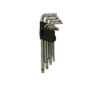 Juego de 9 Llaves Hexagonales Torx con Estrella Allen de Brazo Corto y Orificios de Extremo de Seguridad T10-T50 - details 0