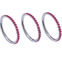 Anillo de aro g23 de titanio para el tabique, joyería para piercing para el cartílago de la oreja y el trago, 6-12 cz, 18/16g, 1 unidad - details 4