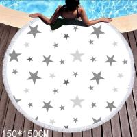 150x150cm Toalla De Playa Redonda, Patrón Floral Y De Pájaros con Impresión Digital, Tapete De Playa De Microfibra Grandes De Secado Rápido, Tapete De Picnic, Yoga Redonda Manta de Playa para niñas y niños - details 6