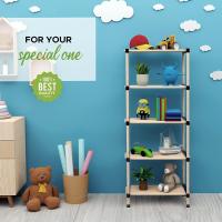 STARLEY-Organizador de estantes de almacenamiento de madera, fácil de instalar, estante de pie de baño, ligero, sin tornillos. 2, 3 ,4 y 5 niveles, unidades ajustables, unidad de estantería de pino de alta calidad - details 2