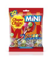 Chupa Chups en tamaño mini con los 5 sabores más vendidos: cola, fresa, naranja, manzana y cereza. Cada Mini Chupa Chups va envuelto individualmente y en paquetes de 20 unidades. Caja de 12 paquetes. - details 0