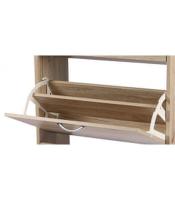 Maxia Market - Mueble Zapatero 2 Estantes Cómoda de Almacenamiento 1 Puerta Manijas Metálicas - details 1