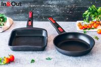 Monix In Out - Set 2 Sartenes antiadherentes, Lote 20 y 24 cm, Aluminio Fundido, Mango Extraíble y Ergonómico, Utensilio Cocina - details 2