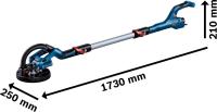 Bosch Professional GTR 55-225 - Lijadora de pared de yeso (550 W, plato lijador Ø 215 mm, hoja Ø 225, extensión incl. 170 cm, en maletín) - details 1