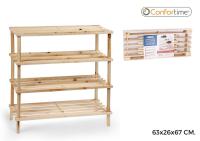 ARISE SHOP-Zapatero Madera 2-3-4Pisos Diseñado en España, Banco Zapatero, Mueble Zapatero de Madera de 3 Niveles, Medidas: 63x26x48.5 cm - details 2